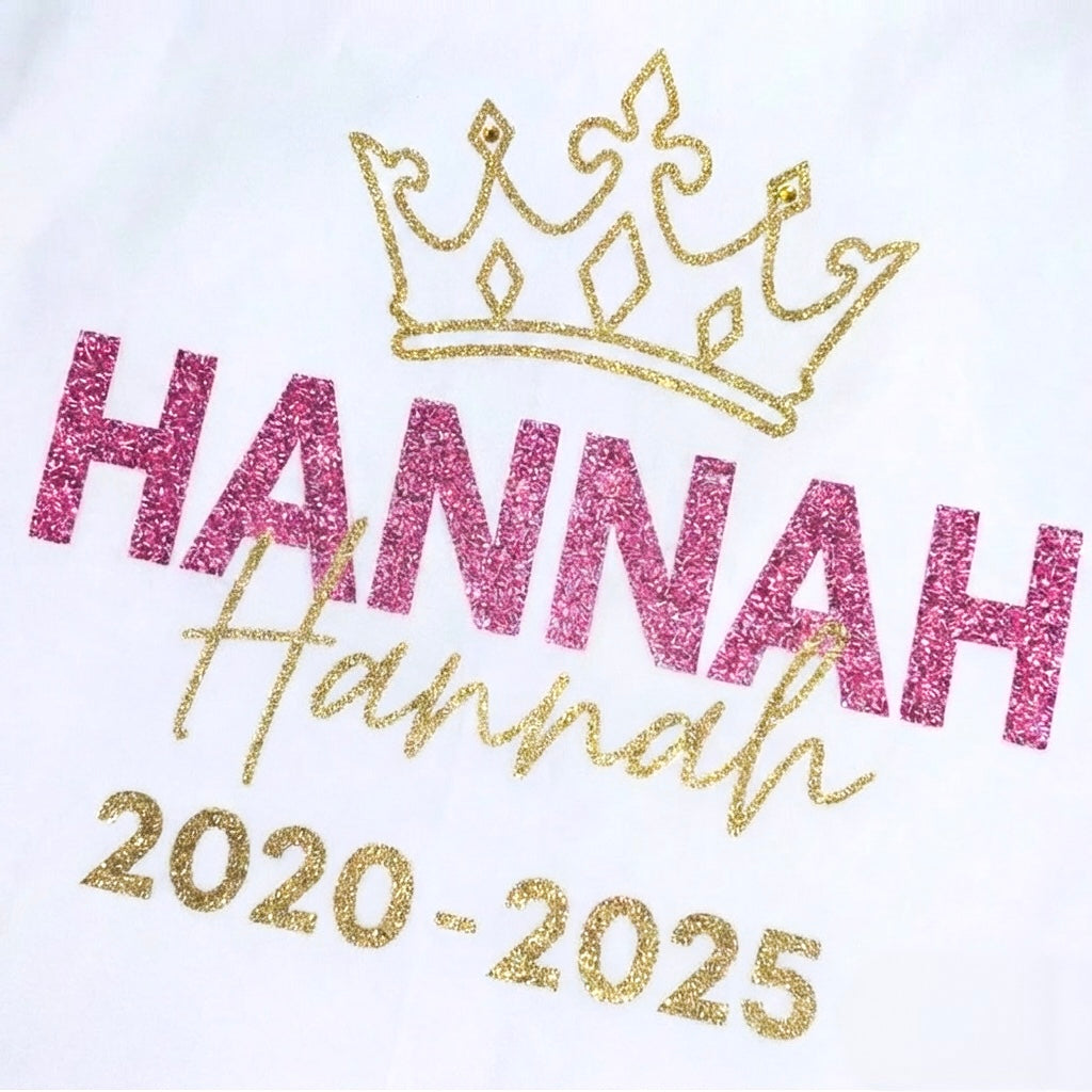 Double Glitter Name with Crown