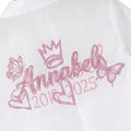 Butterfly with Bows & Rhinestone Name